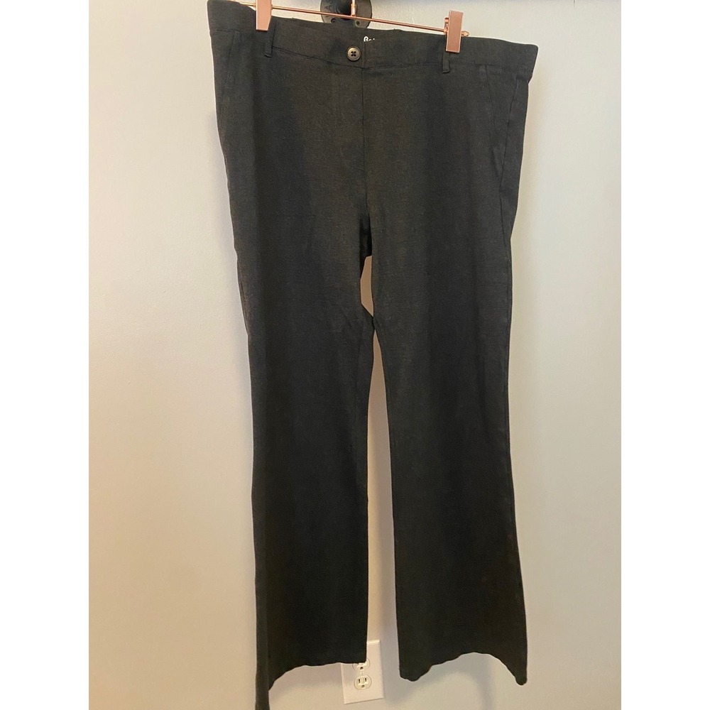 Betabrand Dress Pant Yoga Pants Dark Gray Petite 2XL Stretchy Straight Leg